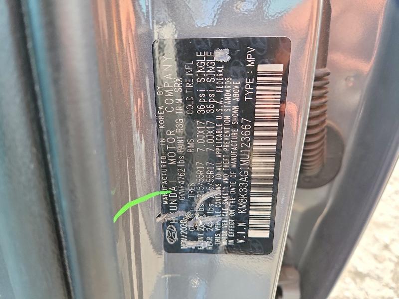 Aukcja sprzedaży 2021 Hyundai Kona, vin: KM8K33AG1MU123667, numer aukcji: 60498006