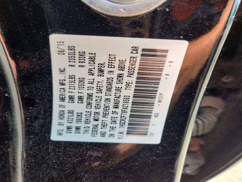 Продажа на аукционе авто 2015 Honda Accord, vin: 1HGCR2F79FA218560, номер лота: 60358736