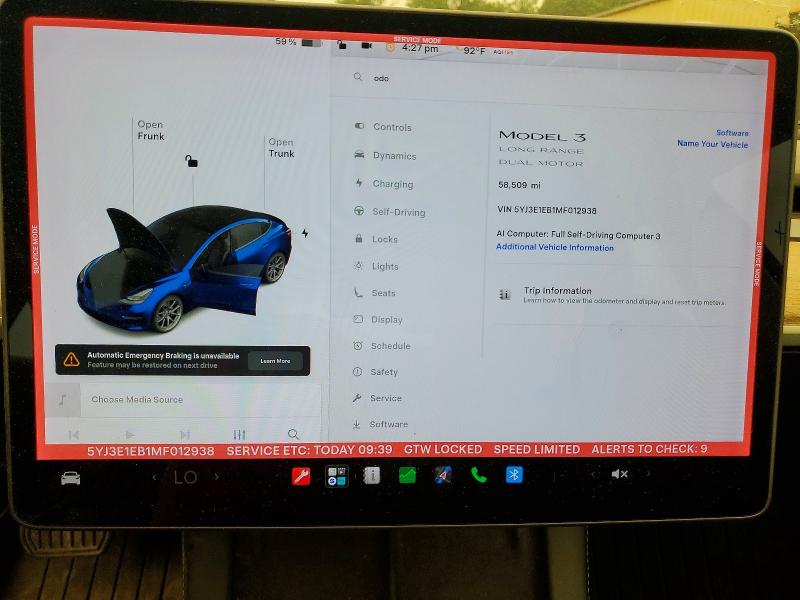 Aukcja sprzedaży 2021 Tesla Model 3, vin: 5YJ3E1EB1MF012938, numer aukcji: 58185686