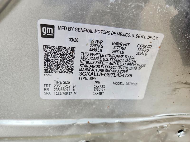 2026 Gmc Terrain მანქანა იყიდება აუქციონზე, vin: 3GKALUEG9TL454736, აუქციონის ნომერი: 62206436