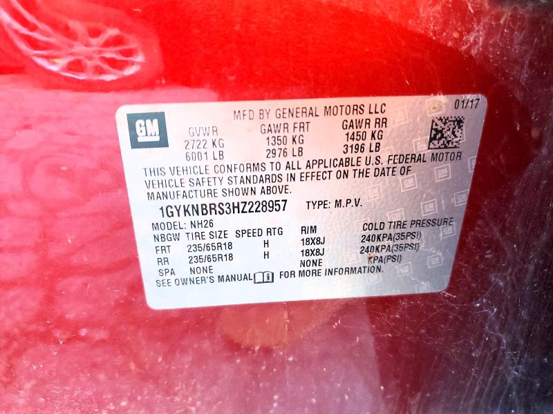 Aukcja sprzedaży 2017 Cadillac Xt5, vin: 1GYKNBRS3HZ228957, numer aukcji: 59877326
