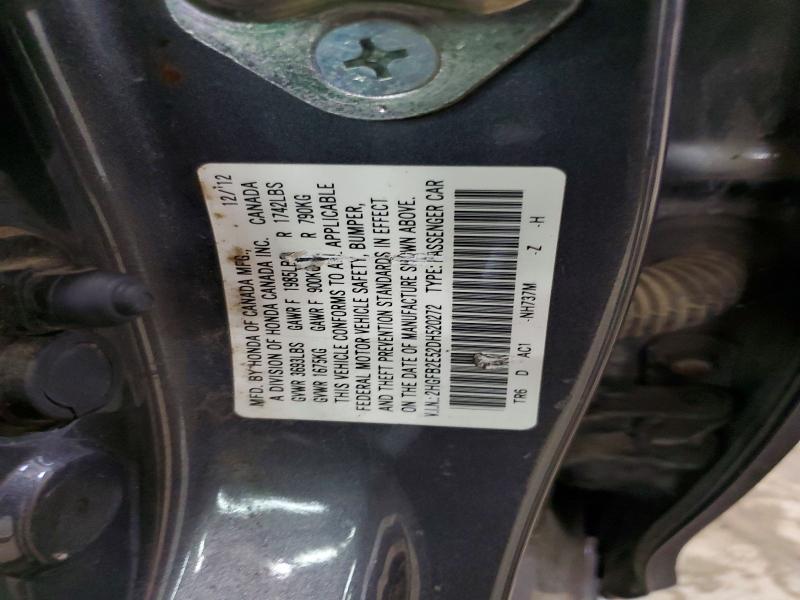 2013 Honda Civic მანქანა იყიდება აუქციონზე, vin: 2HGFB2E52DH520272, აუქციონის ნომერი: 58277516