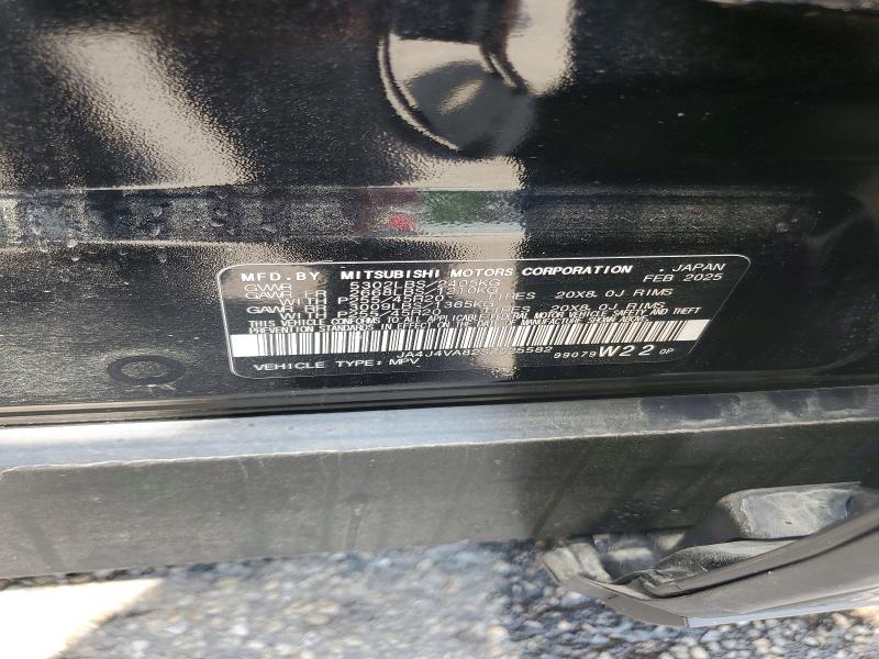 2025 Mitsubishi Outlander მანქანა იყიდება აუქციონზე, vin: JA4J4VA82SZ025582, აუქციონის ნომერი: 62073276