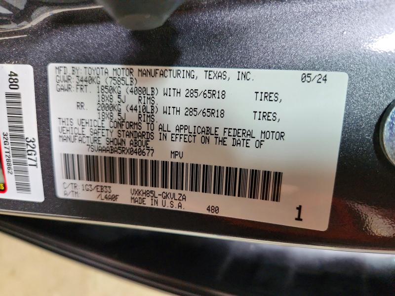 Продаж на аукціоні авто 2024 Toyota Sequoia, vin: 7SVAAABA5RX040677, номер лоту: 61695106