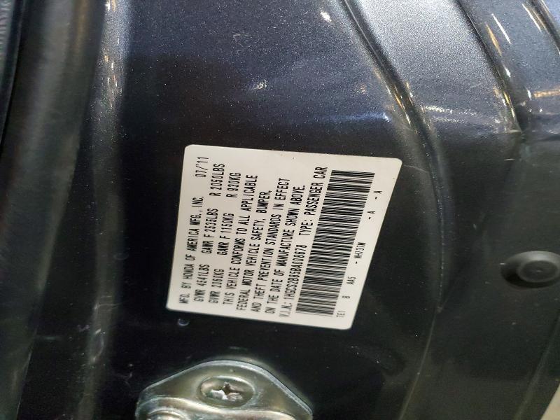 Aukcja sprzedaży 2011 Honda Accord, vin: 1HGCS2B85BA008678, numer aukcji: 61118626