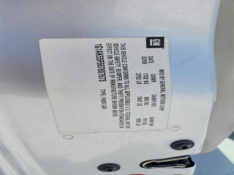 Aukcja sprzedaży 2006 Chevrolet Cobalt, vin: 1G1AK55F667807673, numer aukcji: 61747236
