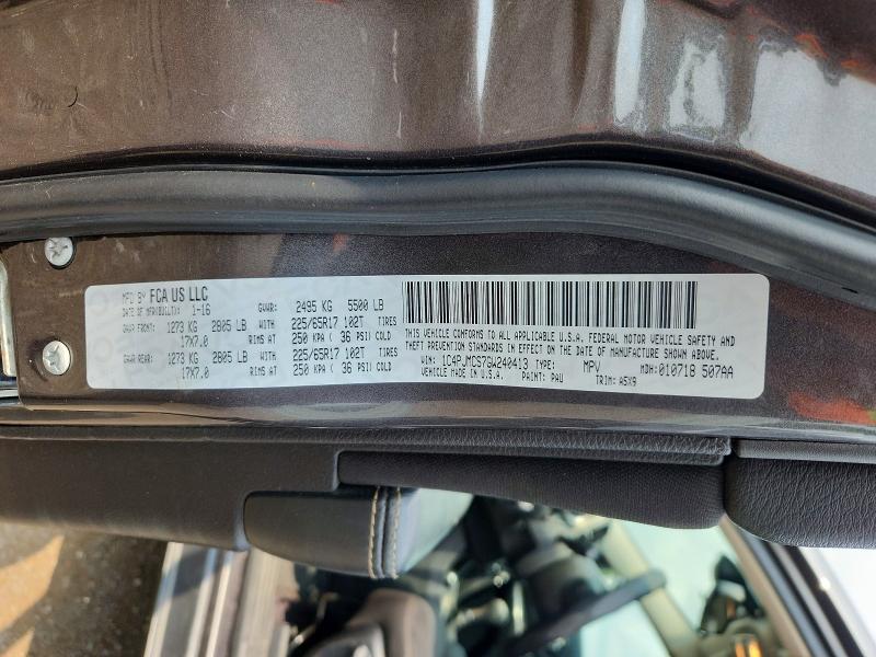 Aukcja sprzedaży 2016 Jeep Cherokee, vin: 1C4PJMCS7GW240413, numer aukcji: 62671156