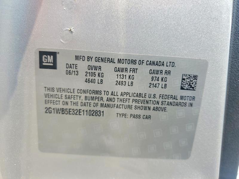 60710096 :رقم المزاد ، 2G1WB5E32E1102831 vin ، 2014 Chevrolet Impala Limited مزاد بيع