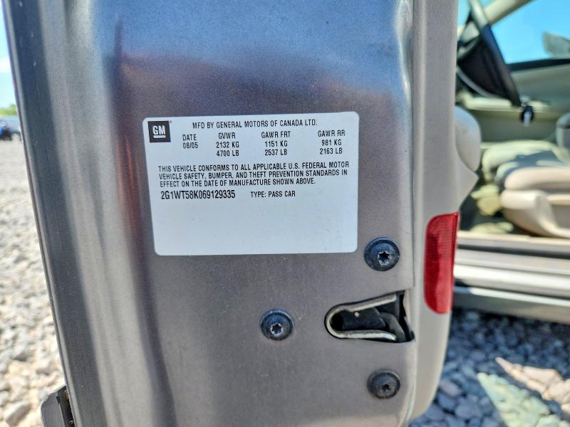 85962325 :رقم المزاد ، 2G1WT58K069129335 vin ، 2006 Chevrolet Impala مزاد بيع