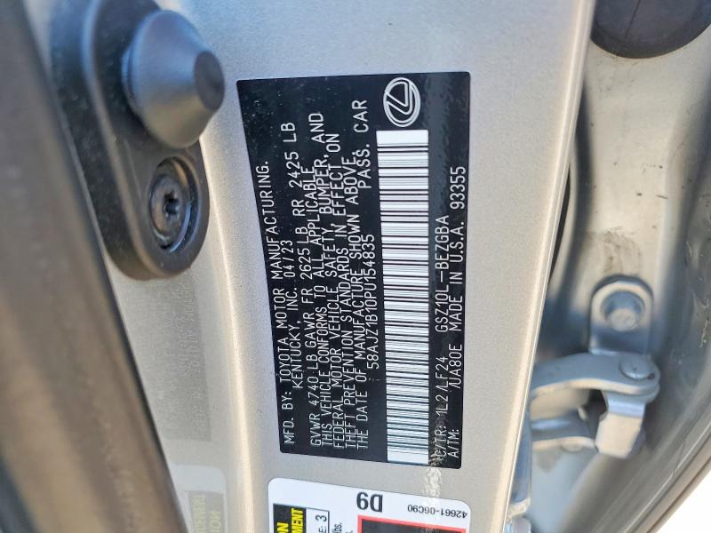 Aukcja sprzedaży 2023 Lexus Es, vin: 58AJZ1B10PU154835, numer aukcji: 60276066