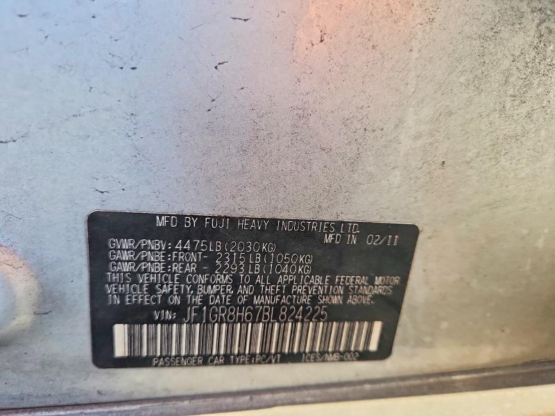 Продаж на аукціоні авто 2011 Subaru Impreza, vin: JF1GR8H67BL824225, номер лоту: 60719486