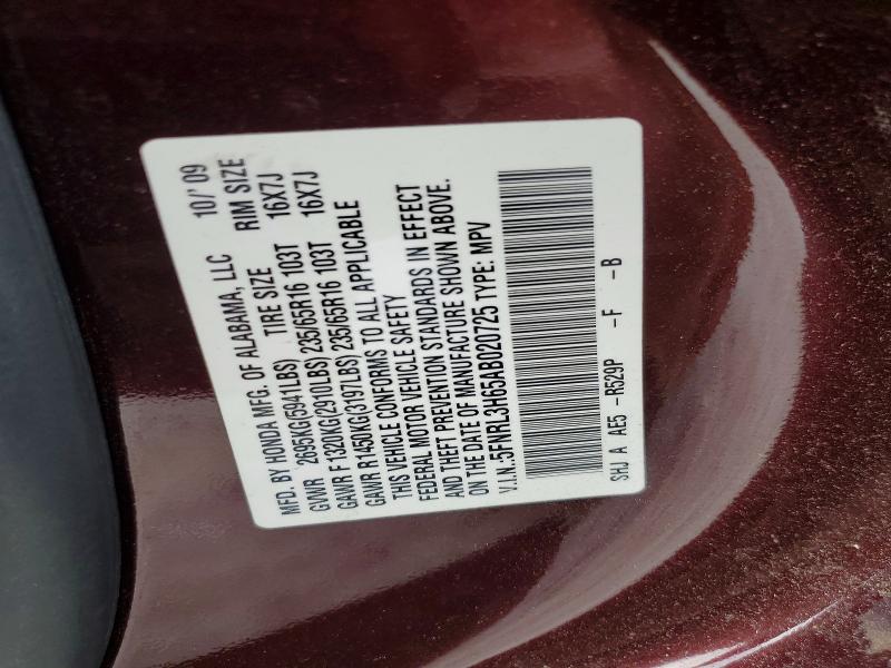 Продаж на аукціоні авто 2010 Honda Odyssey, vin: 5FNRL3H65AB020725, номер лоту: 60678266