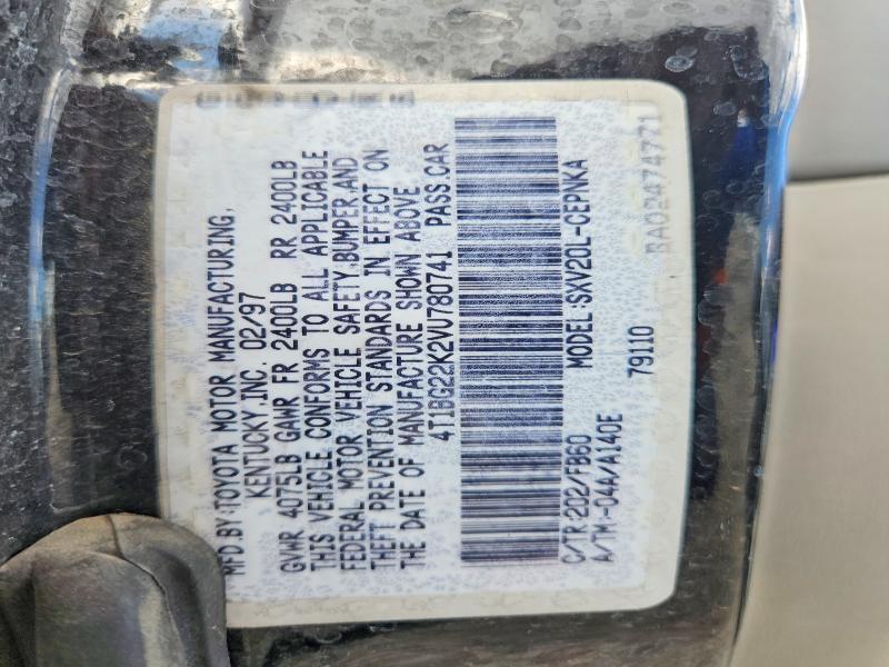 Aukcja sprzedaży 1997 Toyota Camry, vin: 4T1BG22K2VU780741, numer aukcji: 57962726