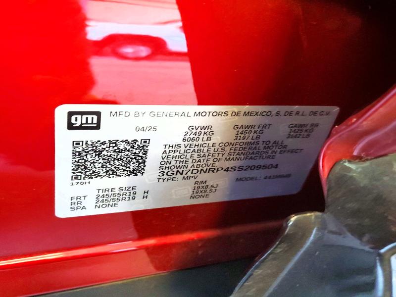 62348956 :رقم المزاد ، 3GN7DNRP4SS209504 vin ، 2025 Chevrolet Equinox مزاد بيع