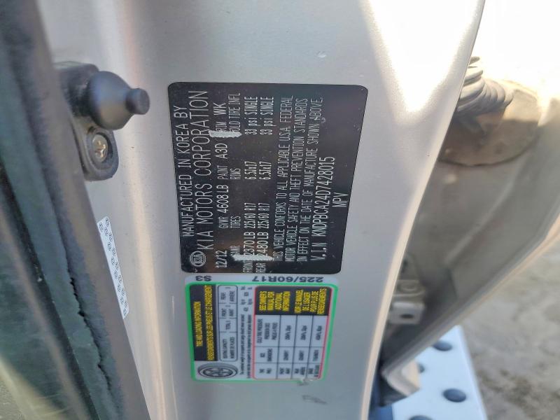 62864906 :رقم المزاد ، KNDPBCA24D7428015 vin ، 2013 Kia Sportage مزاد بيع