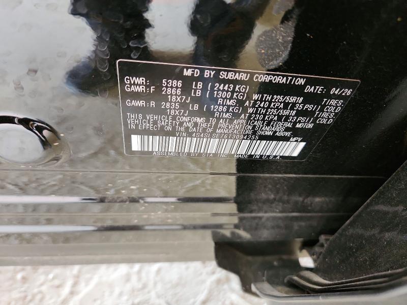 59553626 :رقم المزاد ، 4S4SLSE76T3094255 vin ، 2026 Subaru Forester مزاد بيع