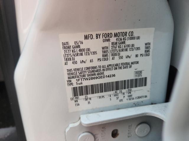 2016 Ford F250 მანქანა იყიდება აუქციონზე, vin: 1FT7W2B69GED14236, აუქციონის ნომერი: 61016526