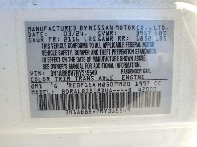 Aukcja sprzedaży 2024 Nissan Sentra, vin: 3N1AB8BV7RY315549, numer aukcji: 62325916