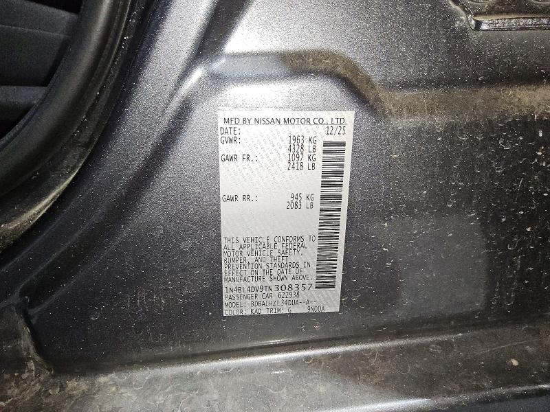 Продаж на аукціоні авто 2026 Nissan Altima, vin: 1N4BL4DV9TN308357, номер лоту: 60528266
