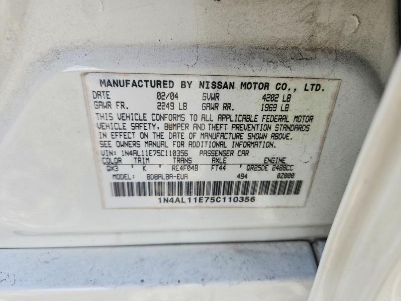 Продаж на аукціоні авто 2005 Nissan Altima, vin: 1N4AL11E75C110356, номер лоту: 60834326