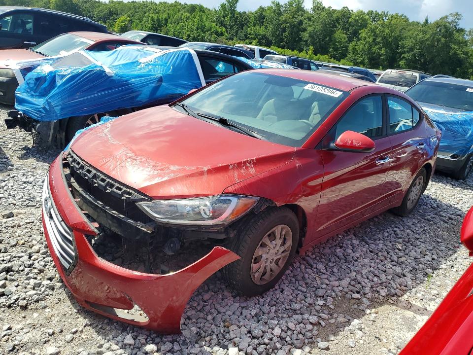 2017 Hyundai Elantra მანქანა იყიდება აუქციონზე, vin: KMHD74LFXHU077611, აუქციონის ნომერი: 58195206