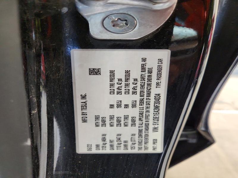 Aukcja sprzedaży 2022 Tesla Model 3, vin: 5YJ3E1EA3NF304034, numer aukcji: 60418076