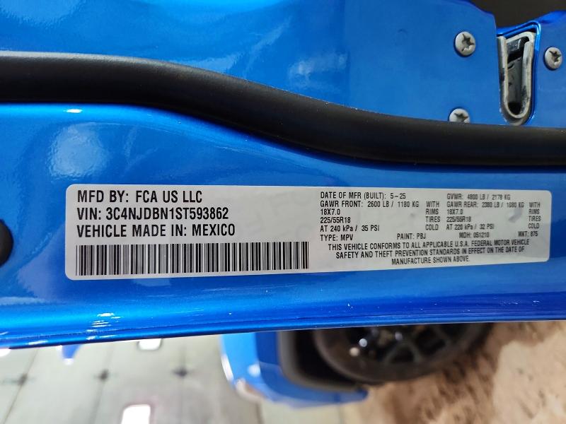 Продаж на аукціоні авто 2025 Jeep Compass, vin: 3C4NJDBN1ST593862, номер лоту: 60827786