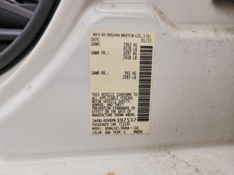 60735466 :رقم المزاد ، 1N4BL4DV8PN397537 vin ، 2023 Nissan Altima مزاد بيع