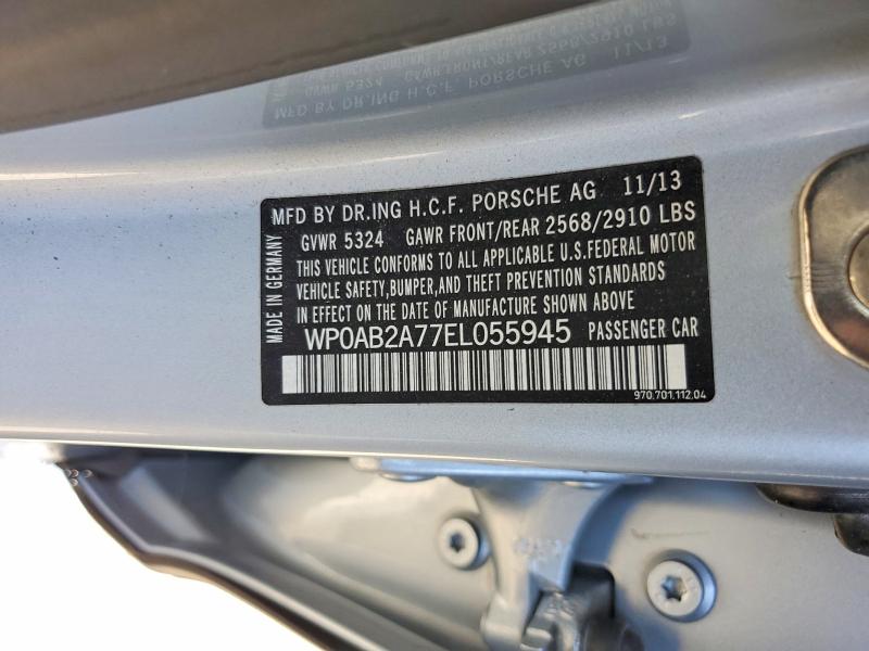 Aukcja sprzedaży 2014 Porsche Panamera, vin: WP0AB2A77EL055945, numer aukcji: 60990076