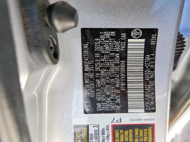Продажа на аукционе авто 2015 Toyota Camry, vin: 4T1BF1FK9FU968648, номер лота: 60244216