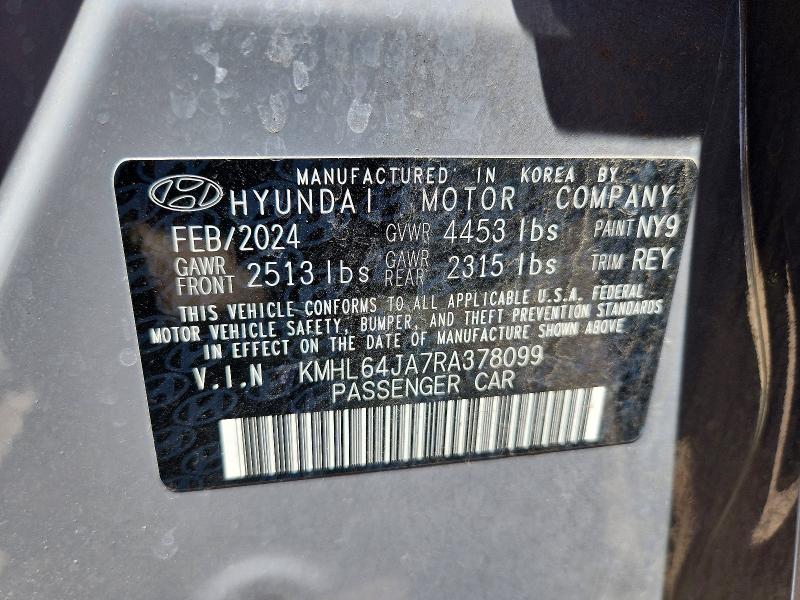 Aukcja sprzedaży 2024 Hyundai Sonata, vin: KMHL64JA7RA378099, numer aukcji: 85994655