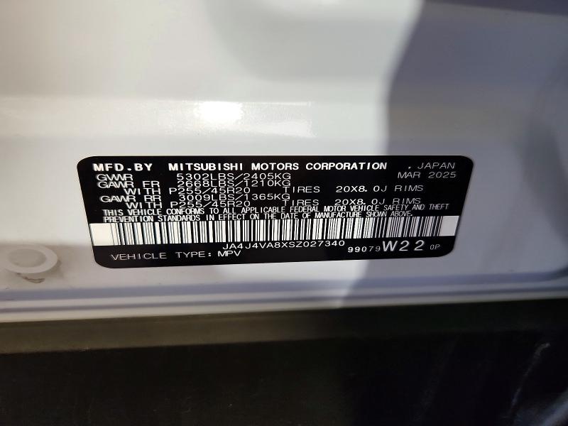 Aukcja sprzedaży 2025 Mitsubishi Outlander, vin: JA4J4VA8XSZ027340, numer aukcji: 59980656