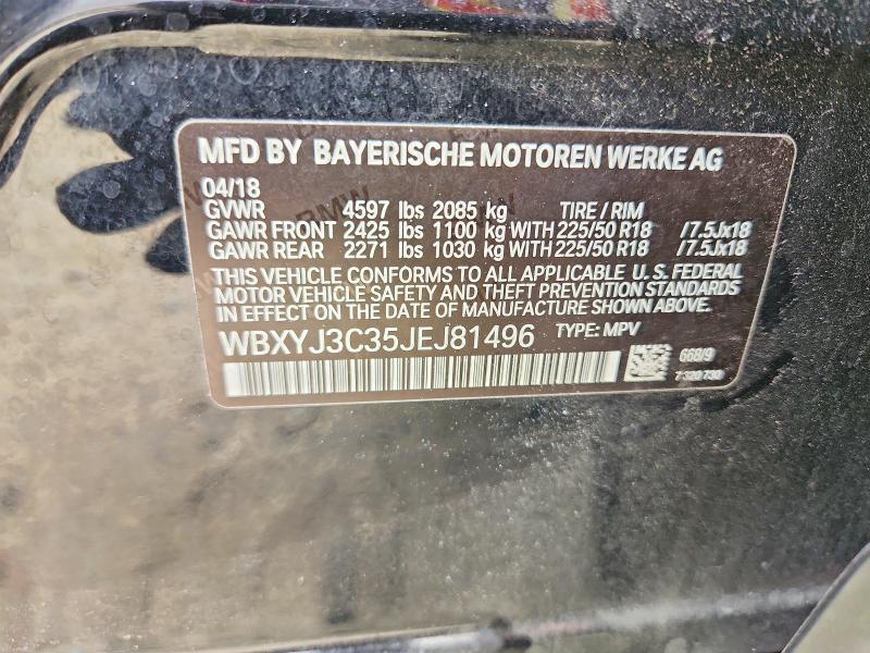 Продаж на аукціоні авто 2018 Bmw X2, vin: WBXYJ3C35JEJ81496, номер лоту: 61174706