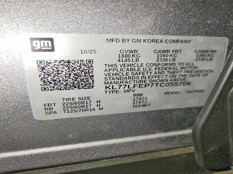 61415286 :رقم المزاد ، KL77LFEP7TC055706 vin ، 2026 Chevrolet Trax مزاد بيع