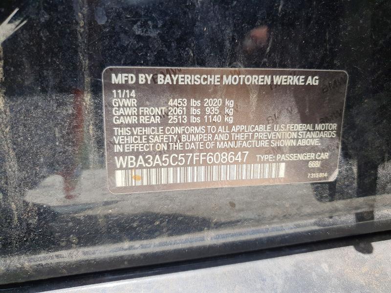 63290676 :رقم المزاد ، WBA3A5C57FF608647 vin ، 2015 Bmw 328 مزاد بيع