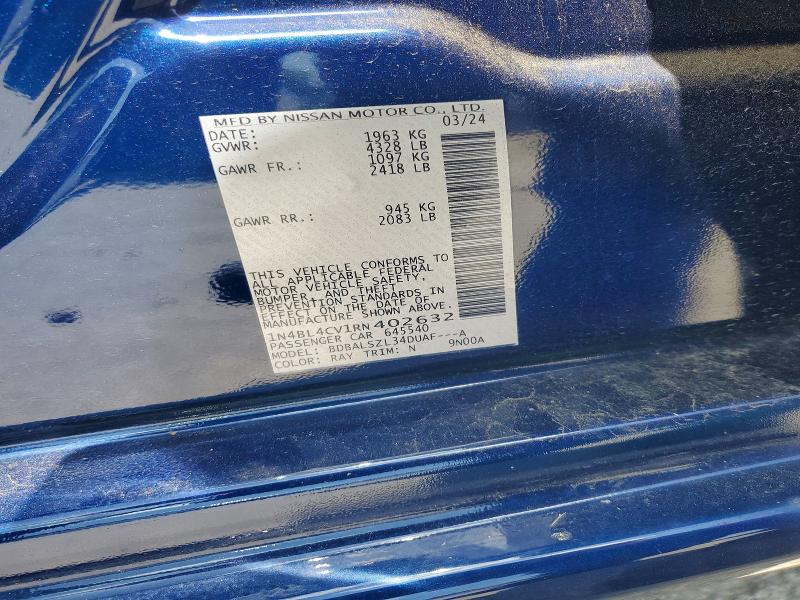 Продажа на аукционе авто 2024 Nissan Altima, vin: 1N4BL4CV1RN402632, номер лота: 59388486