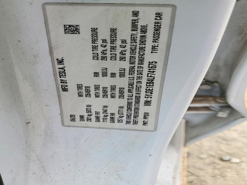 Aukcja sprzedaży 2020 Tesla Model 3, vin: 5YJ3E1EB4LF741675, numer aukcji: 60786376