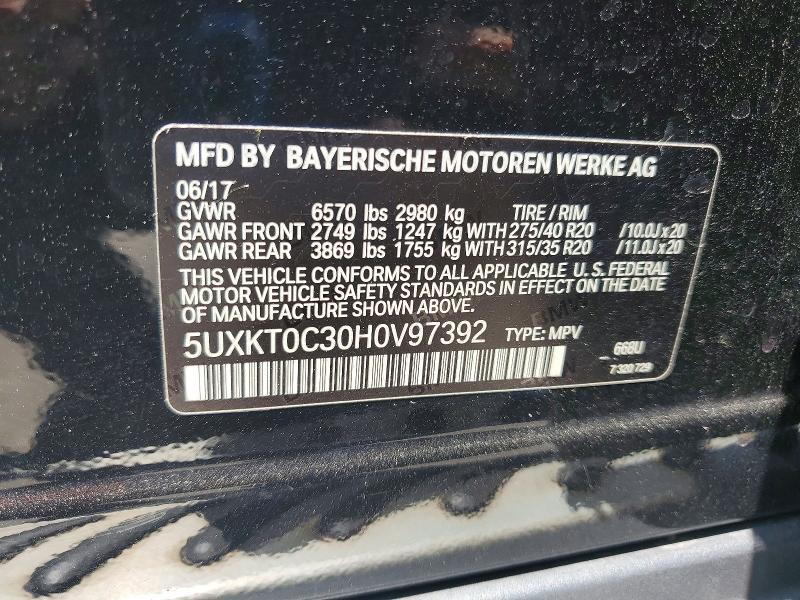 Aukcja sprzedaży 2017 Bmw X5, vin: 5UXKT0C30H0V97392, numer aukcji: 60203606