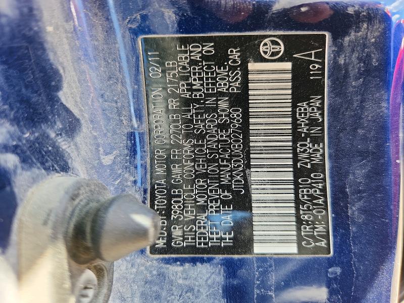 Продажа на аукционе авто 2011 Toyota Prius, vin: JTDKN3DUXB0279680, номер лота: 59949826