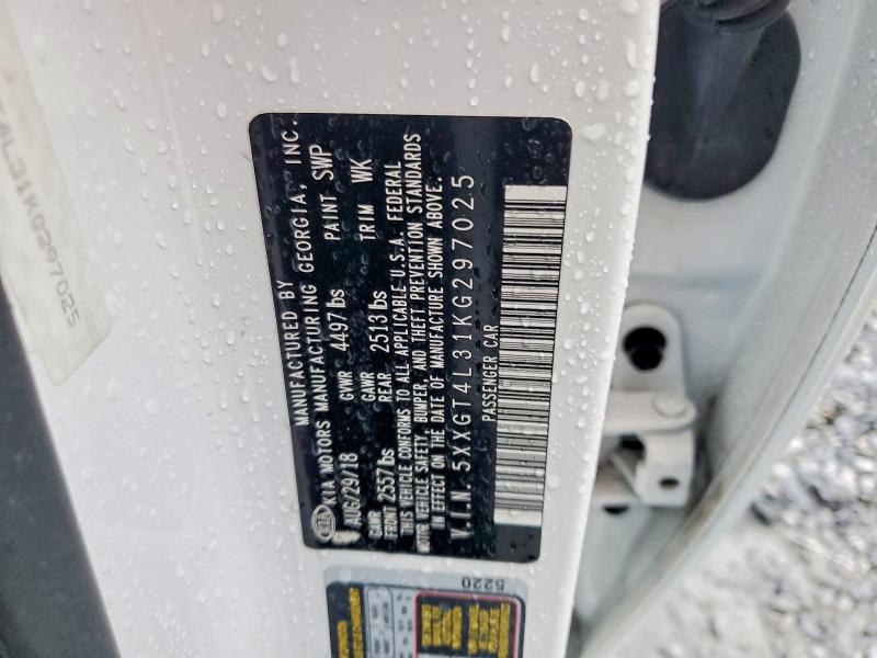 60840856 :رقم المزاد ، 5XXGT4L31KG297025 vin ، 2019 Kia Optima مزاد بيع