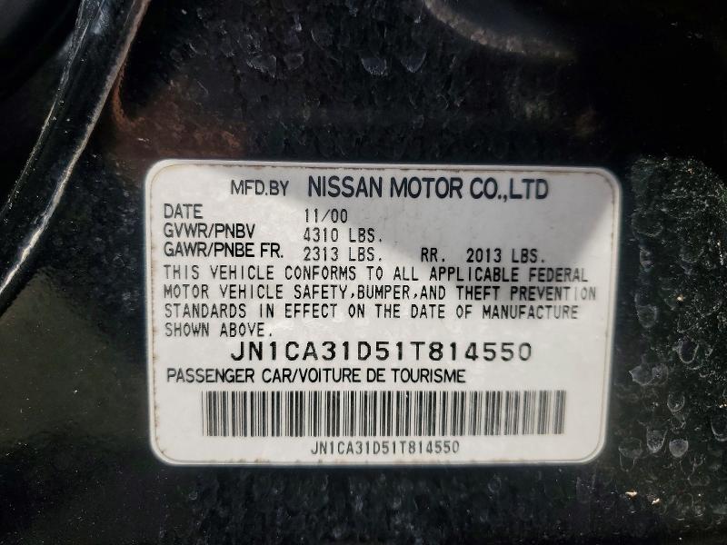 Продаж на аукціоні авто 2001 Nissan Maxima, vin: JN1CA31D51T814550, номер лоту: 60076406
