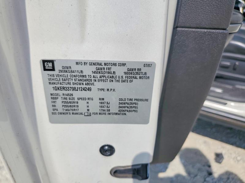 2008 Gmc Acadia მანქანა იყიდება აუქციონზე, vin: 1GKER33798J124249, აუქციონის ნომერი: 59065116