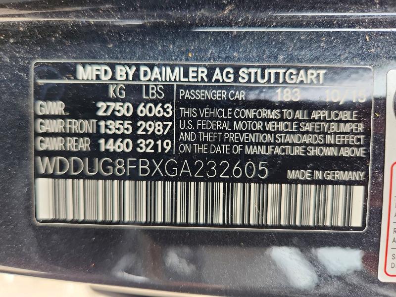 2016 Mercedes-benz S მანქანა იყიდება აუქციონზე, vin: WDDUG8FBXGA232605, აუქციონის ნომერი: 59795226