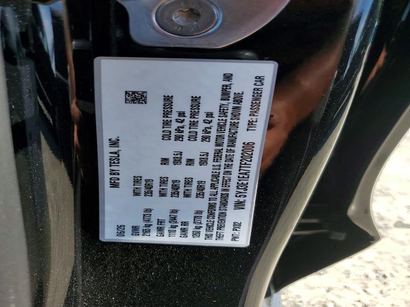 61629976 :رقم المزاد ، 5YJ3E1EA7TF202006 vin ، 2026 Tesla Model 3 مزاد بيع