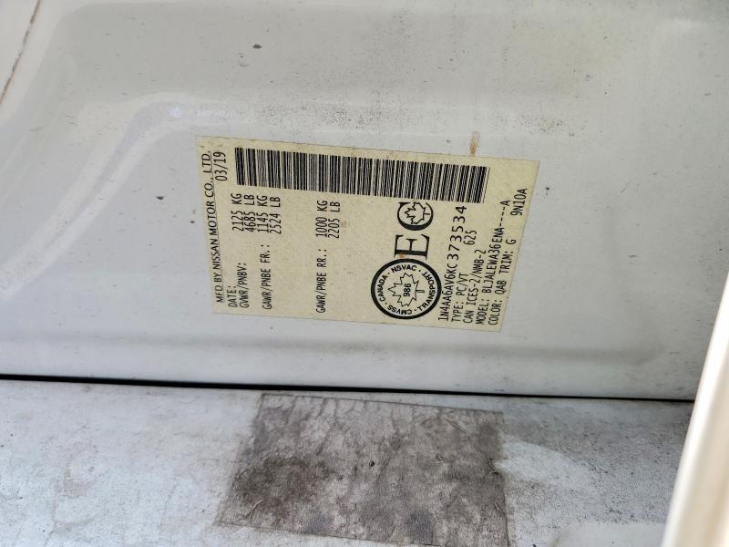 Aukcja sprzedaży 2019 Nissan Maxima, vin: 1N4AA6AV6KC373534, numer aukcji: 61536336