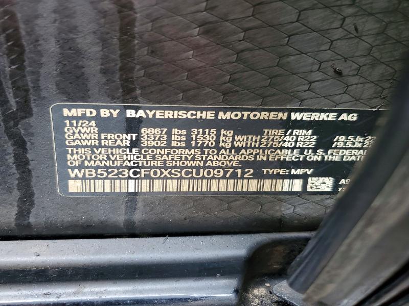 62932676 :رقم المزاد ، WB523CF0XSCU09712 vin ، 2025 Bmw Ix مزاد بيع