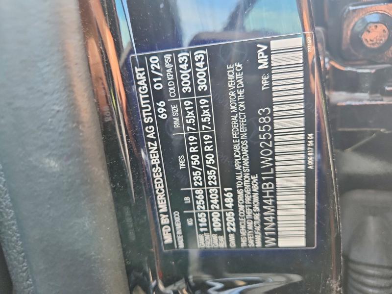 Aukcja sprzedaży 2020 Mercedes-benz Glb, vin: W1N4M4HB1LW025583, numer aukcji: 59306466