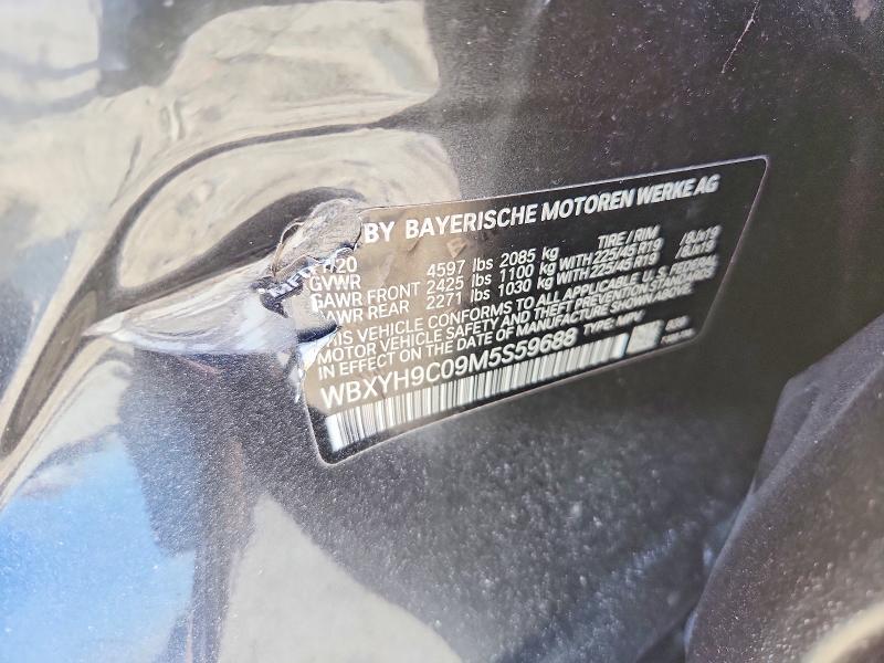 Продаж на аукціоні авто 2021 Bmw X2, vin: WBXYH9C09M5S59688, номер лоту: 59906376