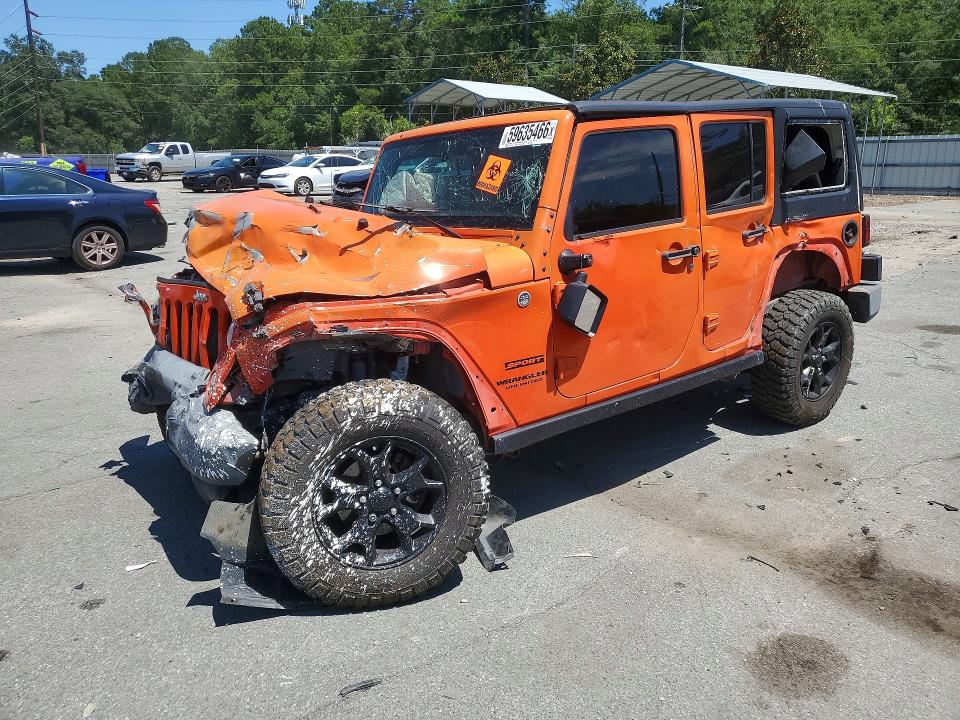 59635466 :رقم المزاد ، 1C4BJWDG1FL674438 vin ، 2015 Jeep Wrangler Unlimited مزاد بيع