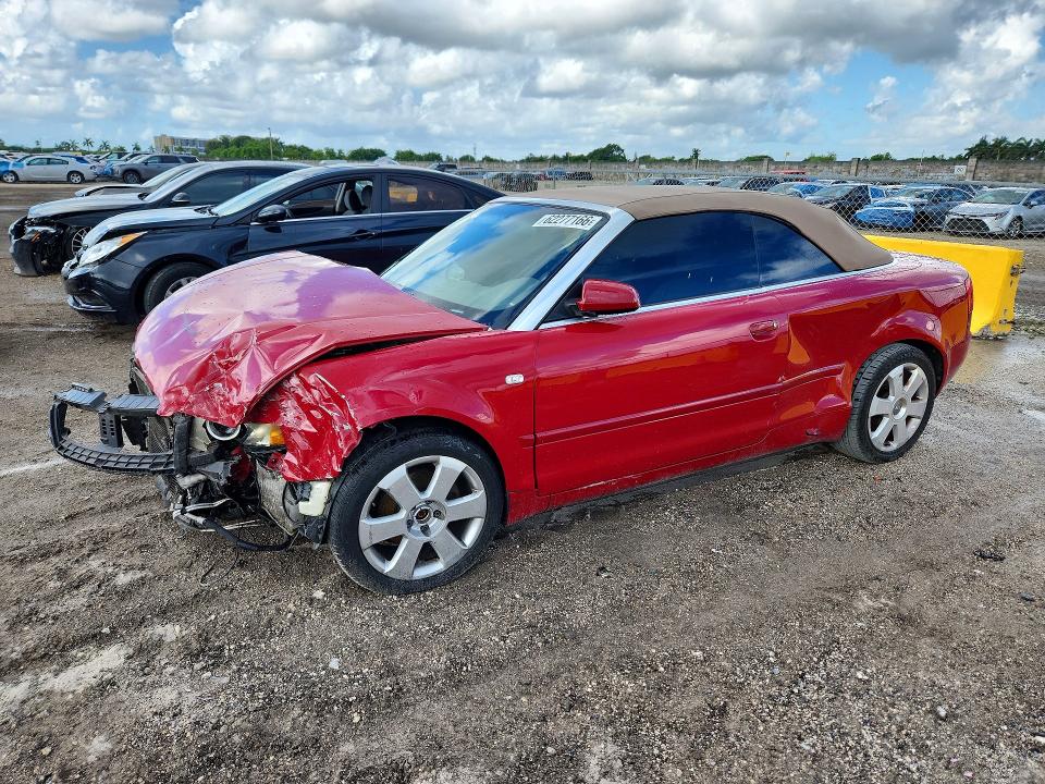 2004 Audi A4 მანქანა იყიდება აუქციონზე, vin: WAUAC48H94K015052, აუქციონის ნომერი: 62277166